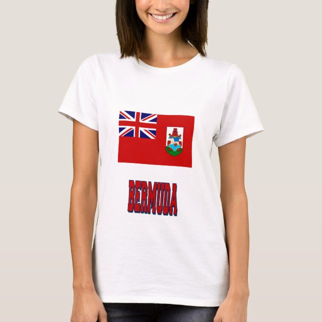 T-shirt da bandeira de Bermuda (Frente)
