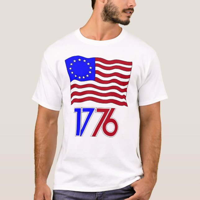 T-shirt da bandeira de Betsy Ross (Frente)