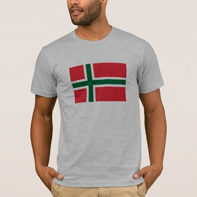 T-shirt da bandeira de Bornholm Amt (Frente)