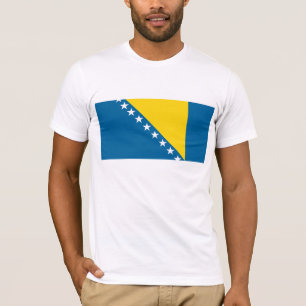 T-shirt da bandeira de Bósnia