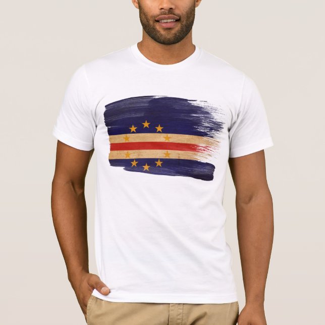 T-shirt da bandeira de Cabo Verde (Frente)
