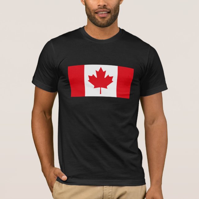 T-shirt da bandeira de Canadá (Frente)