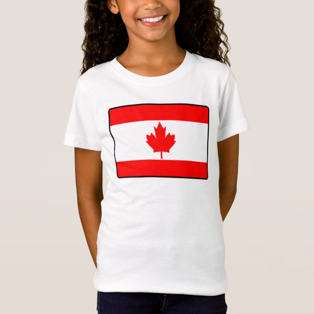 T-shirt da bandeira de Canadá (Frente)