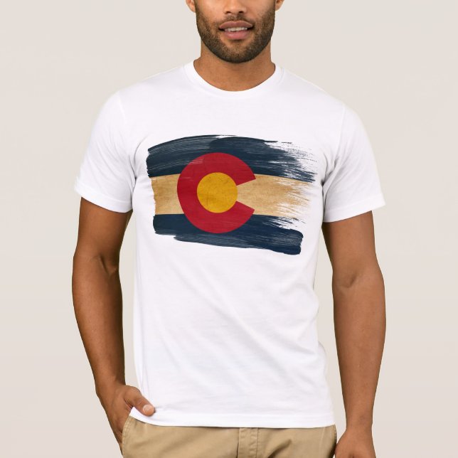 T-shirt da bandeira de Colorado (Frente)