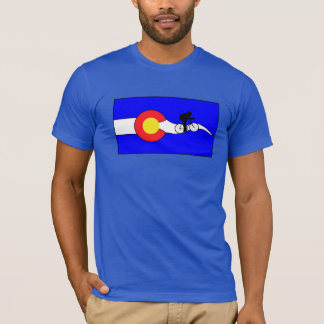 T-shirt da bandeira de Colorado da bicicleta dos