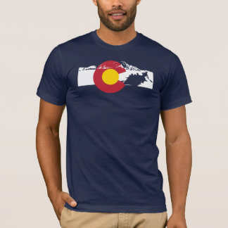 T-shirt da bandeira de Colorado - transportar de