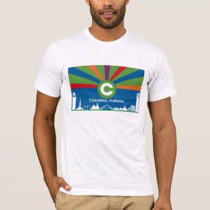 T-shirt da bandeira de Columbo Indiana