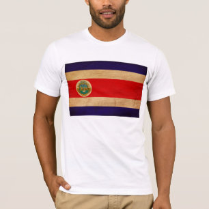 T-shirt da bandeira de Costa Rica