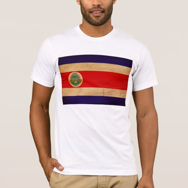 T-shirt da bandeira de Costa Rica (Frente)