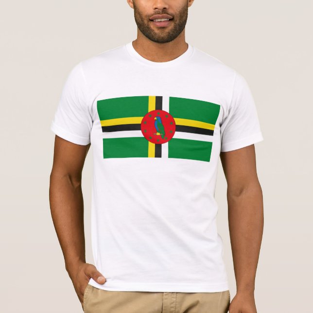 T-shirt da bandeira de Dominica (Frente)