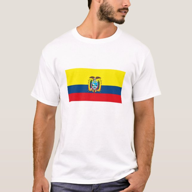 T-shirt da bandeira de Equador (Frente)