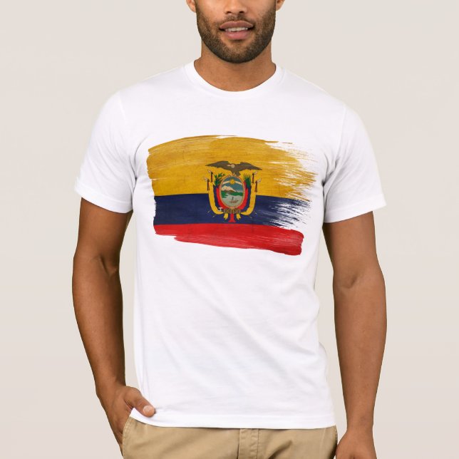 T-shirt da bandeira de Equador (Frente)