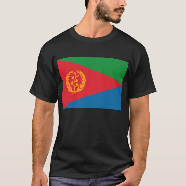 T-shirt da bandeira de Eritrea (Frente)