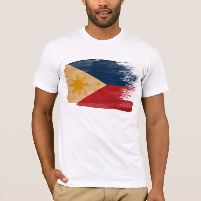 T-shirt da bandeira de Filipinas (Frente)