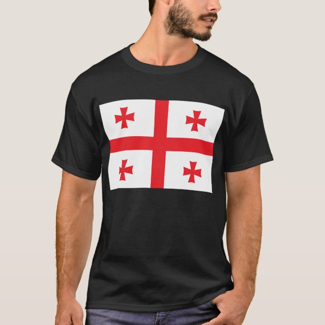 T-shirt da bandeira de Geórgia (Frente)