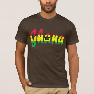 T-shirt da bandeira de Ghana