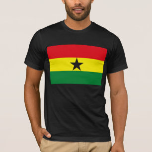 T-shirt da bandeira de Ghana
