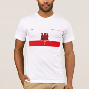 T-shirt da bandeira de Gibraltar
