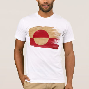 T-shirt da bandeira de Greenland