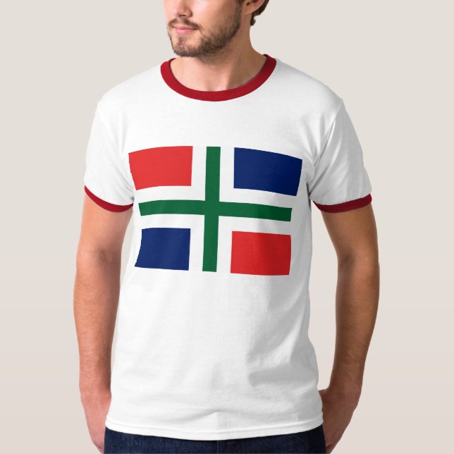 T-shirt da bandeira de Groningen (Frente)