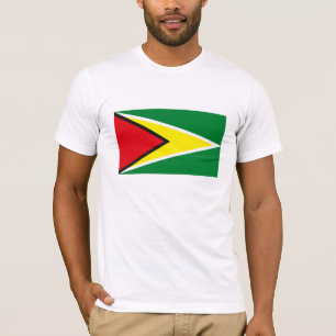 T-shirt da bandeira de Guyana