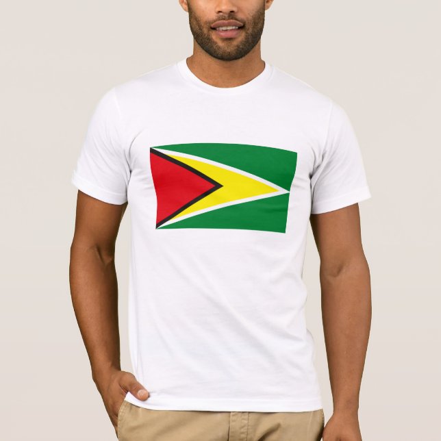 T-shirt da bandeira de Guyana (Frente)