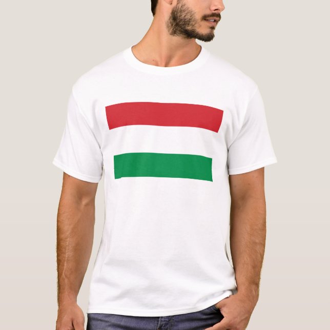 T-shirt da bandeira de Hungria (Frente)