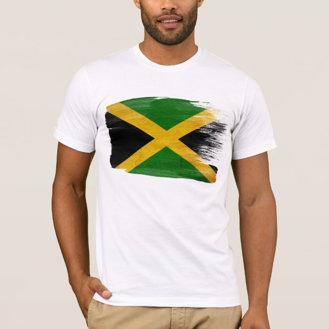 T-shirt da bandeira de Jamaica (Frente)