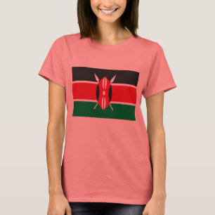 T-shirt da bandeira de Kenya