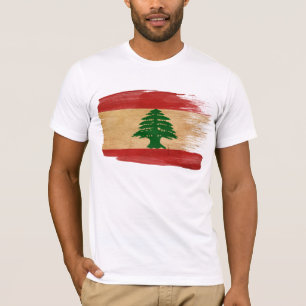 T-shirt da bandeira de Líbano