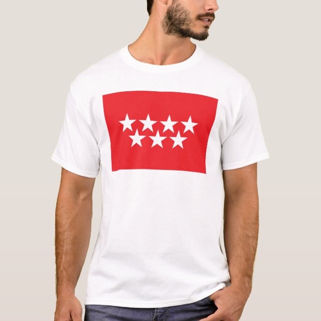 T-shirt da bandeira de Madrid (Frente)