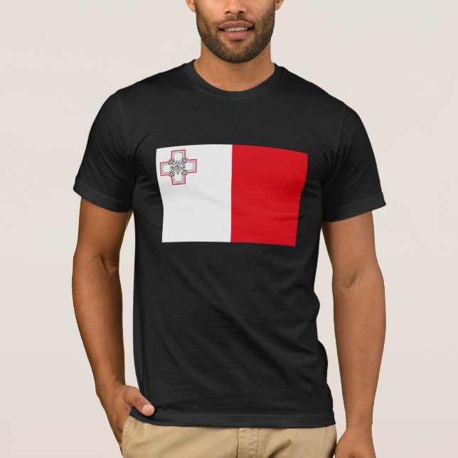 T-shirt da bandeira de Malta (Frente)