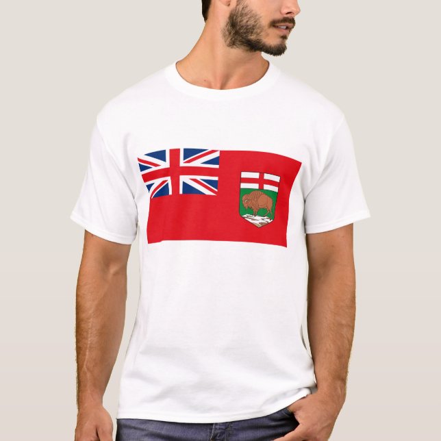T-shirt da bandeira de Manitoba (Frente)