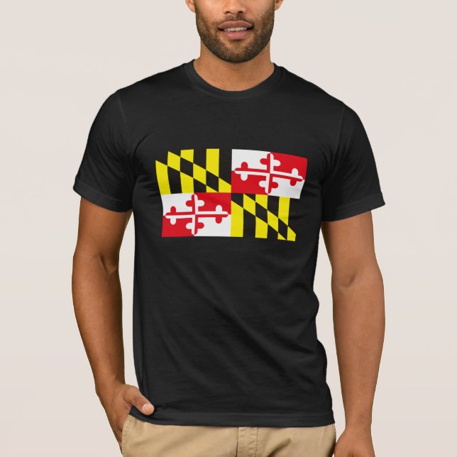 T-shirt da bandeira de Maryland (Frente)