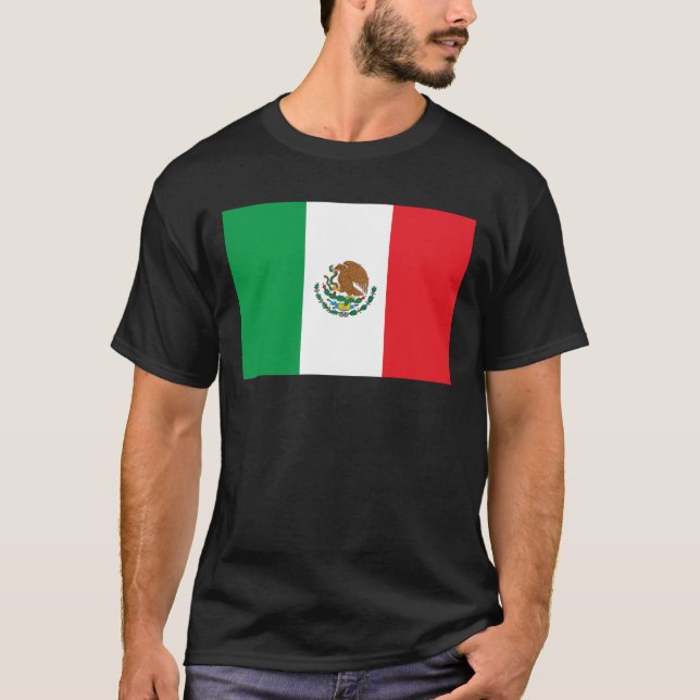 T-shirt da bandeira de México (Frente)