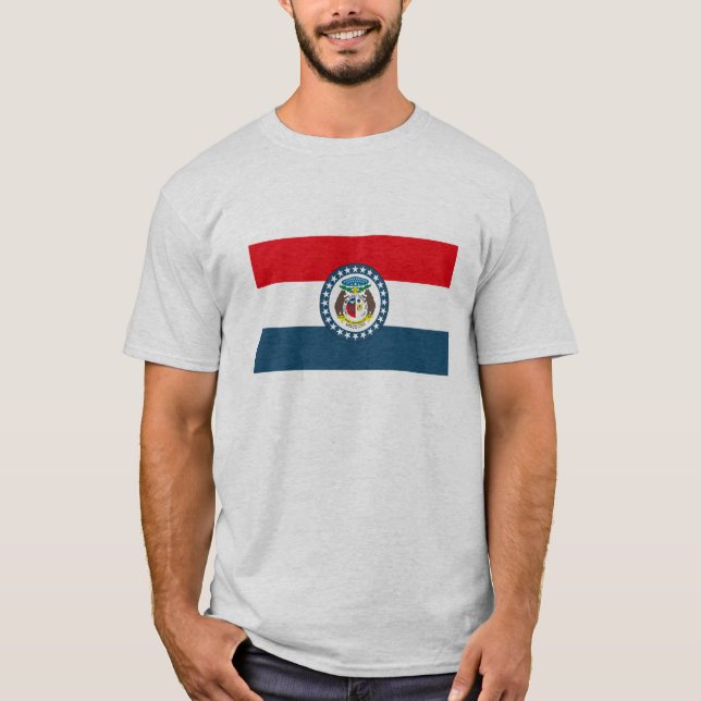 T-shirt da bandeira de Missouri (Frente)