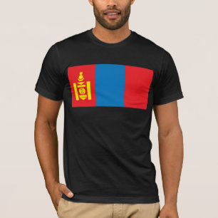 T-shirt da bandeira de Mongolia