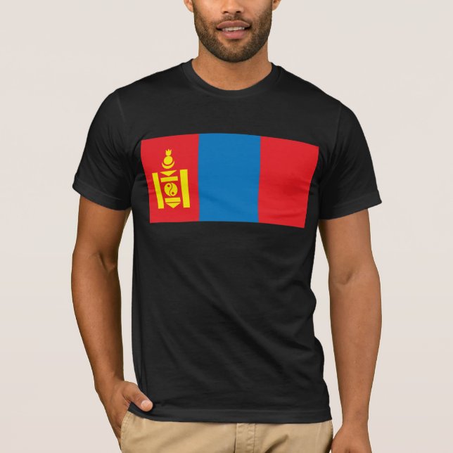 T-shirt da bandeira de Mongolia (Frente)