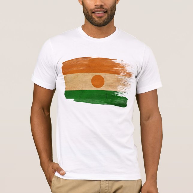 T-shirt da bandeira de Niger (Frente)