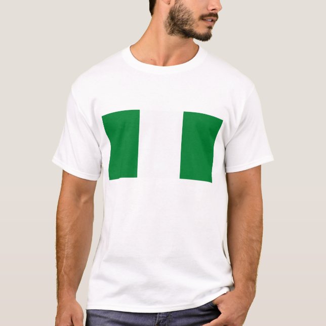 T-shirt da bandeira de Nigéria (Frente)