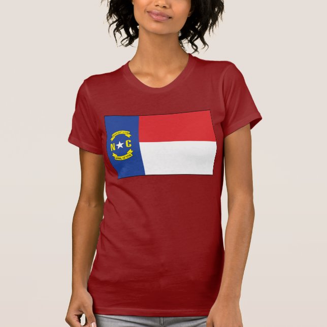 T-shirt da bandeira de North Carolina (Frente)