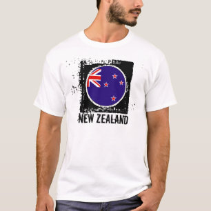 T-shirt da bandeira de Nova Zelândia