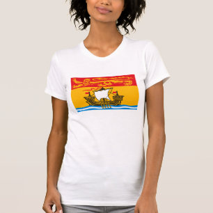 T-shirt da bandeira de Novo Brunswick