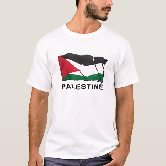 T-shirt da bandeira de Palestina (Frente)