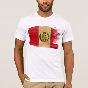 T-shirt da bandeira de Peru