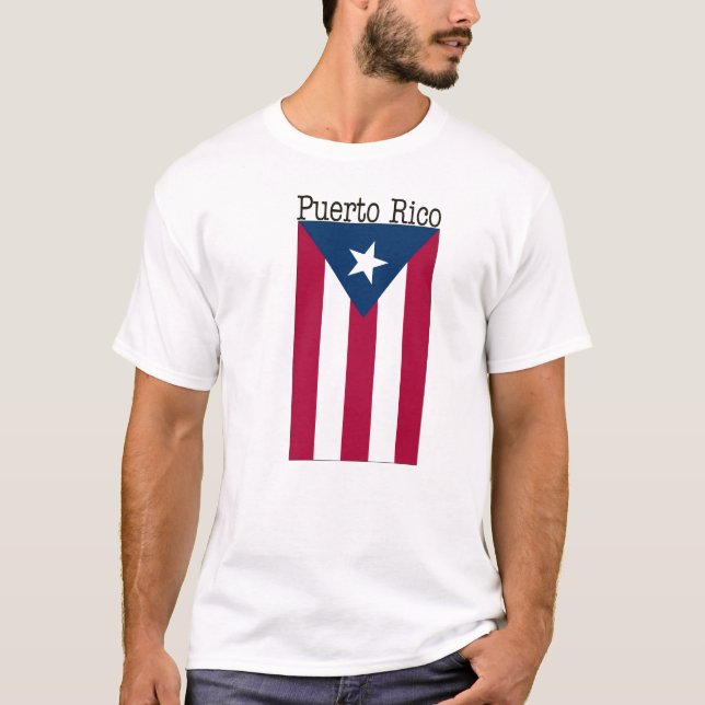 T-shirt da bandeira de Puerto Rico (Frente)