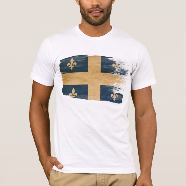 T-shirt da bandeira de Quebeque (Frente)