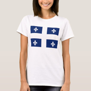 T-shirt da bandeira de Quebeque