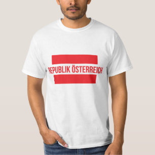 T-shirt da bandeira de Republik Österreich Áustria
