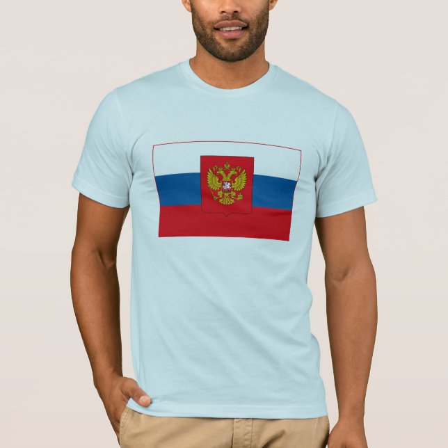 T-shirt da bandeira de Rússia (Frente)
